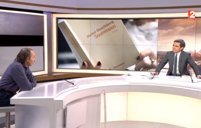 Michel Houellebecq face à David Pujadas le 6 janvier 2015 sur France 2 Michel Houellebecq face à David Pujadas le 6 janvier 2015 sur France 2