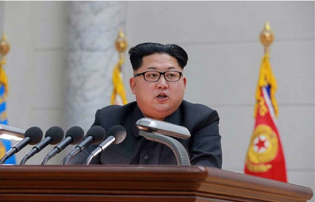 Kim Jong-Un soutient que le dernier essai nucléaire mené par son pays était destiné à éviter une guerre nucléaire avec les Etats-Unis. Image datée du 10 janvier 2016. Kim Jong-Un soutient que le dernier essai nucléaire mené par son pays était destiné à éviter une guerre nucléaire avec les Etats-Unis. Image datée du 10 janvier 2016.