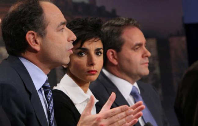 Jean-François Copé, Rachida Dati et Xavier Bertrand, le 16 mars 2008 sur un plateau de TF1. Jean-François Copé, Rachida Dati et Xavier Bertrand, le 16 mars 2008 sur un plateau de TF1.