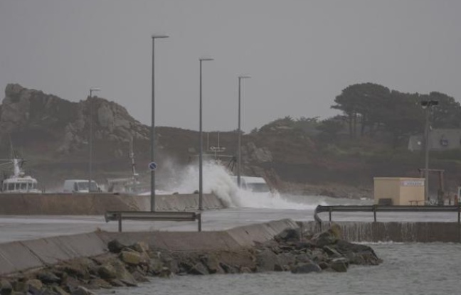 Une tempête dans le Finistère nord, le 5 janvier 2014. Une tempête dans le Finistère nord, le 5 janvier 2014.