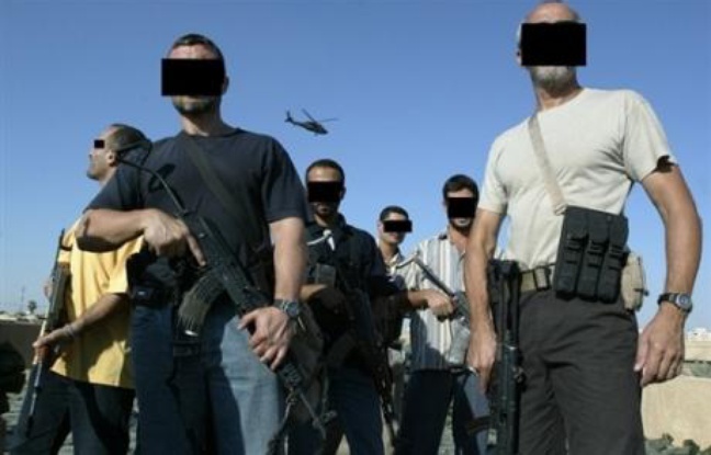 Des membres de sociétés militaires privées en Irak Des membres de sociétés militaires privées en Irak