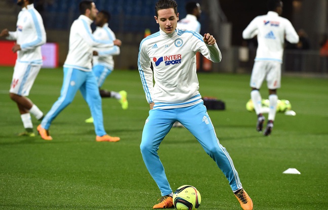 Florian Thauvin à l'échauffement avant Montpellier-Marseille. Florian Thauvin à l'échauffement avant Montpellier-Marseille.