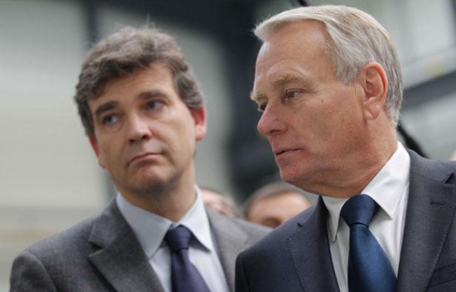 Jean Marc Ayrault, premier ministre et Arnaud Montebourg, ministre du redressement productifle 15 octobre 2012 Jean Marc Ayrault, premier ministre et Arnaud Montebourg, ministre du redressement productifle 15 octobre 2012