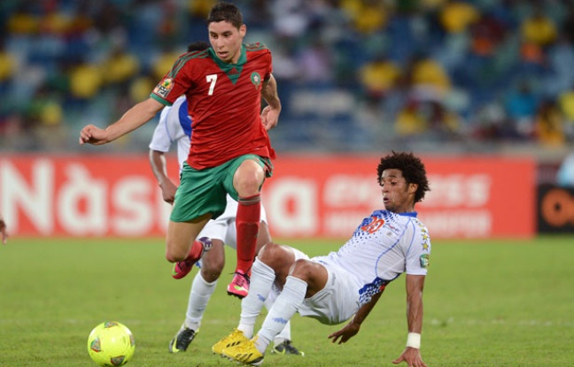 Abdelaziz Barrada with Morocco against Cape Verde, & # xE0; CAN 2013