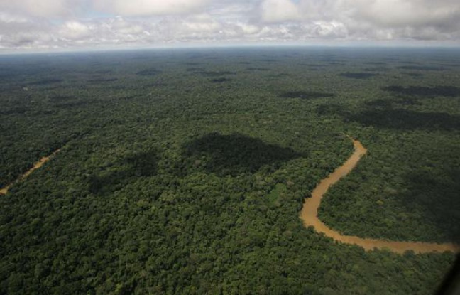Vue aérienne du parc national Yasuni, en Equateur. Vue aérienne du parc national Yasuni, en Equateur.