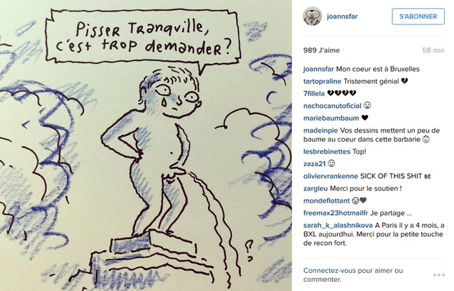 Les dessins du dessinateur de BD Joann Sfar touche aussi dans le mille. Les dessins du dessinateur de BD Joann Sfar touche aussi dans le mille.