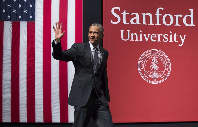 Barack Obama à l'université de Stanford lors d'un sommet sur la cybersécurité, le 13 février 2015. Barack Obama à l'université de Stanford lors d'un sommet sur la cybersécurité, le 13 février 2015.