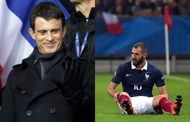 Manuel Valls et Karim Benzema. Manuel Valls et Karim Benzema.