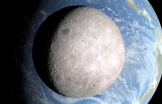 Images de la face cachée de la Lune par le LRO de la Nasa, février 2015.