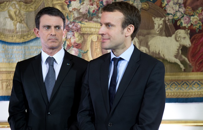 Manuel Valls et Emmanuel Macron à Matignon, le 8 février 2016. Manuel Valls et Emmanuel Macron à Matignon, le 8 février 2016.