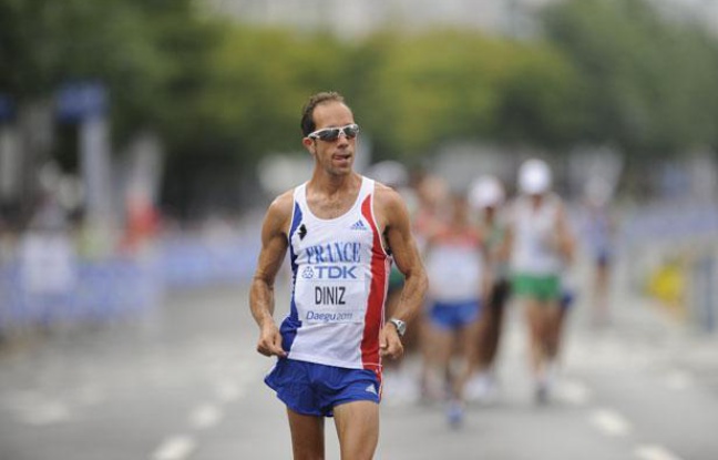 Le marcheur français Yohan Diniz, le 3 septembre 2011, lors des championnats du monde, à Daegu. Le marcheur français Yohan Diniz, le 3 septembre 2011, lors des championnats du monde, à Daegu.