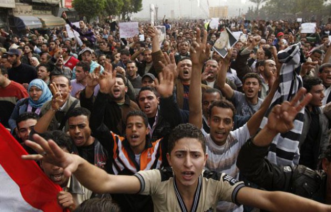 Manifestations au Caire (Egypte) contre le gouvernement le 29 janvier 2011. Manifestations au Caire (Egypte) contre le gouvernement le 29 janvier 2011.