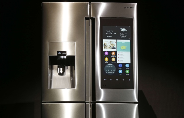 Le frigo connecté «family hub» de Samsung. Le frigo connecté «family hub» de Samsung.