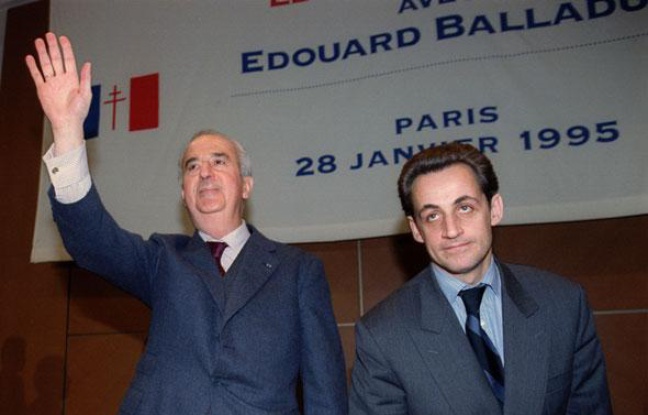 Edouard Balladur et Nicolas Sarkozy en janvier 1995 Edouard Balladur et Nicolas Sarkozy en janvier 1995