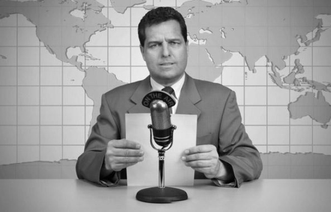 Illustration présentateur de télévision dans les années 50. Illustration présentateur de télévision dans les années 50.
