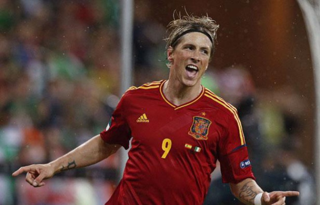 Fernando Torres célèbre son but contre l'Irlande à l'Euro, à Gdansk, le 14 juin 2012. Fernando Torres célèbre son but contre l'Irlande à l'Euro, à Gdansk, le 14 juin 2012.