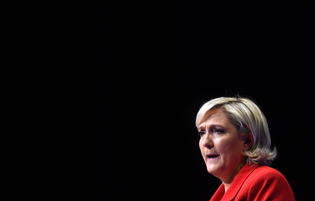 Marine Le Pen en meeting à Paris, le 17 avril 2017. Marine Le Pen en meeting à Paris, le 17 avril 2017.