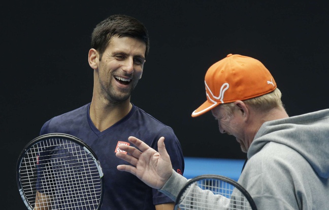 Novak Djokovic et Boris Becker, en 2016 Novak Djokovic et Boris Becker, en 2016