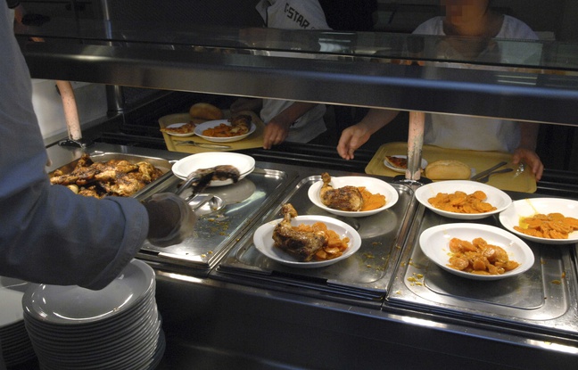 Illustration d'une cantine dans un collège. Illustration d'une cantine dans un collège.