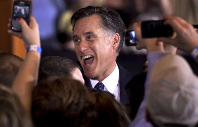 Le républicain Mitt Romney, victorieux dans l'Illinois, le 20 mars 2012. Le républicain Mitt Romney, victorieux dans l'Illinois, le 20 mars 2012.