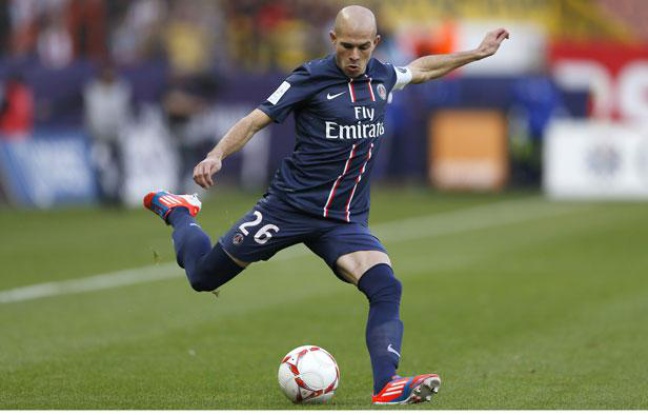 Christophe Jallet face à Sochaux, le 29 septembre 2012 au Parc des Princes. Christophe Jallet face à Sochaux, le 29 septembre 2012 au Parc des Princes.