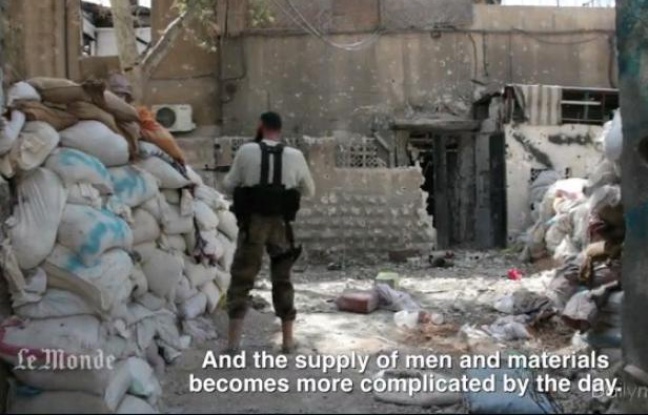 Capture d'écran d'une vidéo du Monde.fr montrant des combattants rebelles en Syrie, au printemps 2013 Capture d'écran d'une vidéo du Monde.fr montrant des combattants rebelles en Syrie, au printemps 2013