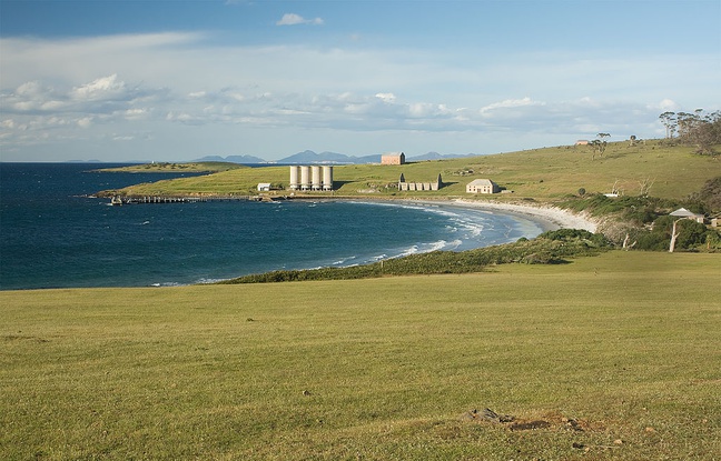 L'île de Maria, en Tasmanie. L'île de Maria, en Tasmanie.
