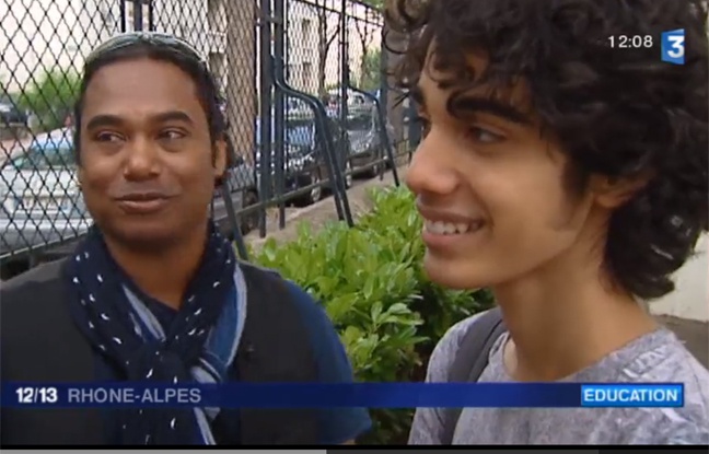 Gegory et Jean Tulowa le jour des résultats du bac, 05/07/16