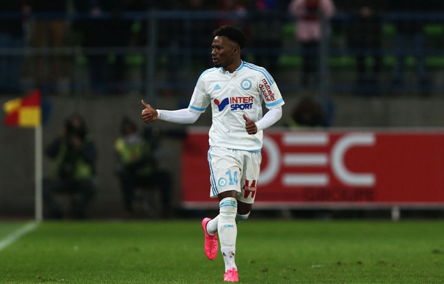 Georges-Kevin Nkoudou lors du match entre Caen et l'OM le 17 janvier 2016. Georges-Kevin Nkoudou lors du match entre Caen et l'OM le 17 janvier 2016.