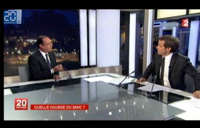 François Hollande au 20 heures de France 2 François Hollande au 20 heures de France 2