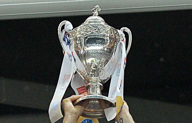 Le trophée de la Coupe de France, le 24 avril 2012. Le trophée de la Coupe de France, le 24 avril 2012.