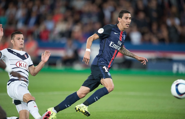 Frédéric Guilbert et Angel Di Maria lors du match disputé entre les Girondins et le PSG, le 15 septembre 2015 à Paris. Frédéric Guilbert et Angel Di Maria lors du match disputé entre les Girondins et le PSG, le 15 septembre 2015 à Paris.