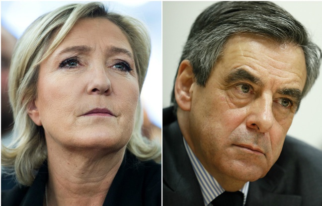 Marine Le Pen et François Fillon. Marine Le Pen et François Fillon.
