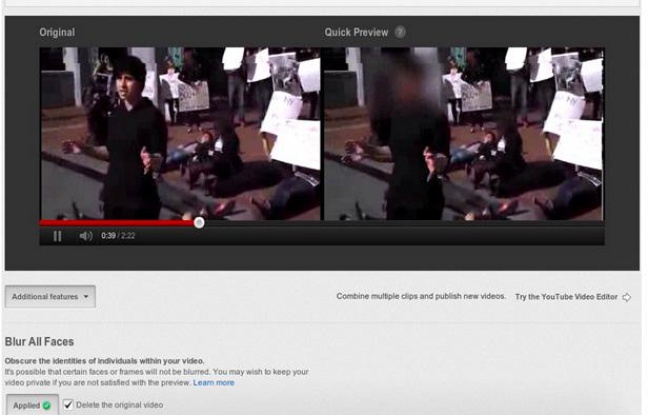 La plateforme de partage de vidéos YouTube se dote d'un outil permettant de flouter des visages. La plateforme de partage de vidéos YouTube se dote d'un outil permettant de flouter des visages.