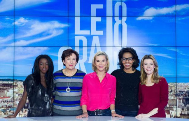 Hapsatou Sy, Roselyne Bachelot, Laurence Ferrari, Audrey Pulvar et Elisabeth Bost, les cinq chroniqueuses du "Grand 8", émission diffusée du lundi au vendredi à 10h50 sur D8. Hapsatou Sy, Roselyne Bachelot, Laurence Ferrari, Audrey Pulvar et Elisabeth Bost, les cinq chroniqueuses du "Grand 8", émission diffusée du lundi au vendredi à 10h50 sur D8.