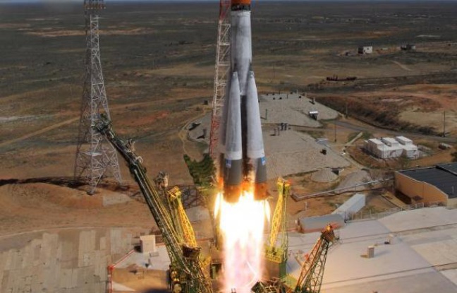 Décollage du lanceur portant le cargo spatial russe Progress, le 28 avril 2015 au cosmodrome de Baikonour, au Kazakhstan Décollage du lanceur portant le cargo spatial russe Progress, le 28 avril 2015 au cosmodrome de Baikonour, au Kazakhstan