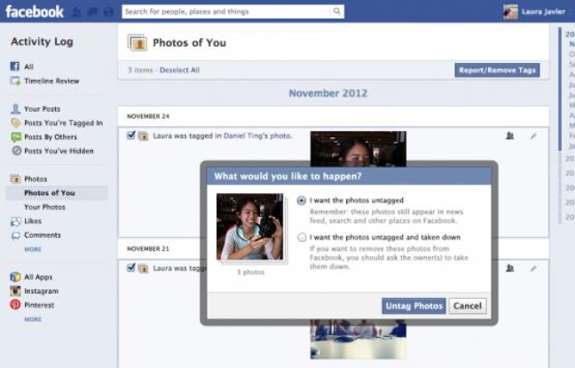 Facebook a modifié son centre de contrôle des données personnelles le 12 décembre 2012. Facebook a modifié son centre de contrôle des données personnelles le 12 décembre 2012.