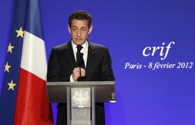 Nicolas Sarkozy au dîner du Crif, au pavillon d’Armenonville, le 8 février 2012. Nicolas Sarkozy au dîner du Crif, au pavillon d’Armenonville, le 8 février 2012.