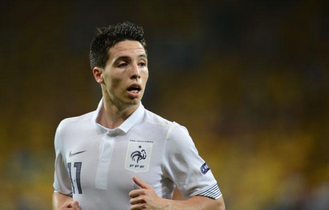 Le milieu de terrain français Samir Nasri, le 19 juin 2012 contre la Suède à Kiev. Le milieu de terrain français Samir Nasri, le 19 juin 2012 contre la Suède à Kiev.