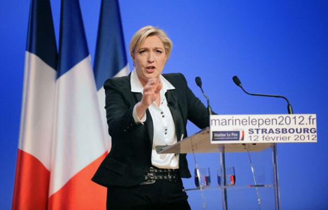 Meeting de Marine Lepen, candidate à la présidentielle 2012. A Strasbourg, le 12 février. Meeting de Marine Lepen, candidate à la présidentielle 2012. A Strasbourg, le 12 février.