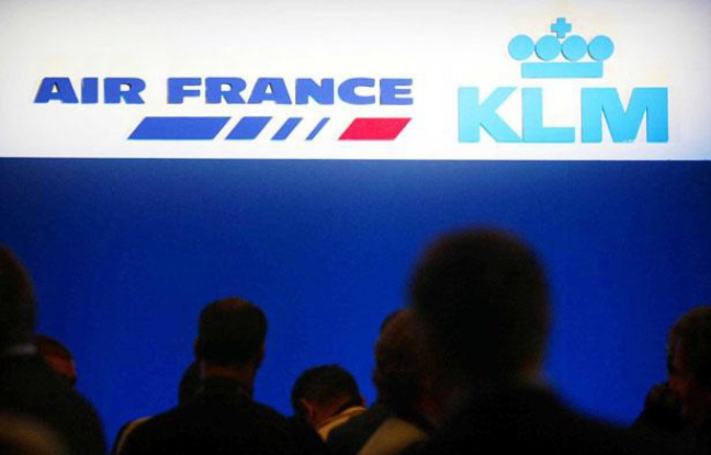 Logos d'Air France et KLM. Logos d'Air France et KLM.