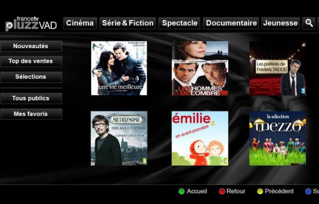 PluzzVàD, la plateforme de vidéo à la demande de France Télévisions. PluzzVàD, la plateforme de vidéo à la demande de France Télévisions.