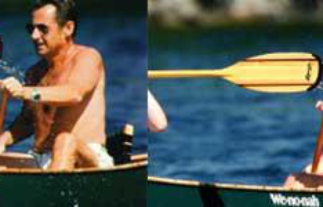 Nicolas Sarkozy en vacances. A gauche, la photo retouchée dans «Paris Match», à droite, la photo originale Nicolas Sarkozy en vacances. A gauche, la photo retouchée dans «Paris Match», à droite, la photo originale