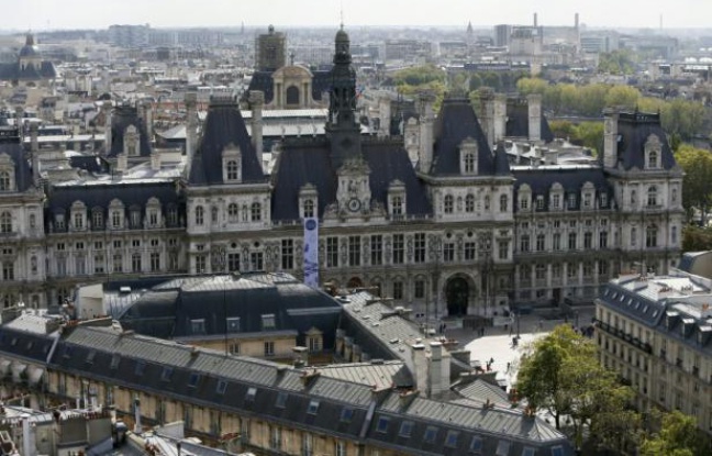 La mairie de Paris photographiée depuis le tour Saint-Jacques le 15 septembre 2012 La mairie de Paris photographiée depuis le tour Saint-Jacques le 15 septembre 2012