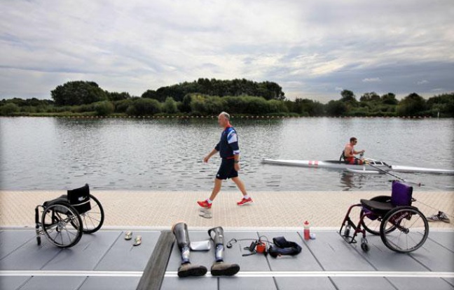 Des athlètes paralympiques anglais, le 21 août 2012 Des athlètes paralympiques anglais, le 21 août 2012