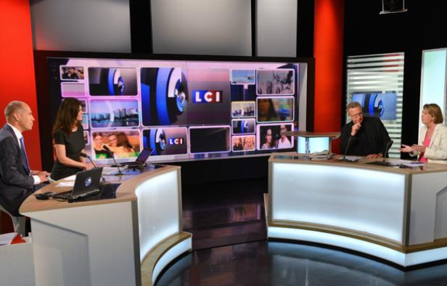 Le plateau de LCI Matin. Le plateau de LCI Matin.