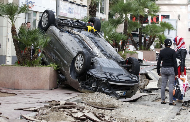 A Cannes, le 5 octobre 2015, deux jours après les inondations qui ont frappé les environs. A Cannes, le 5 octobre 2015, deux jours après les inondations qui ont frappé les environs.