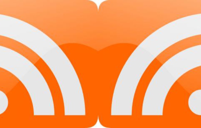 Le logo des flux RSS. Le logo des flux RSS.