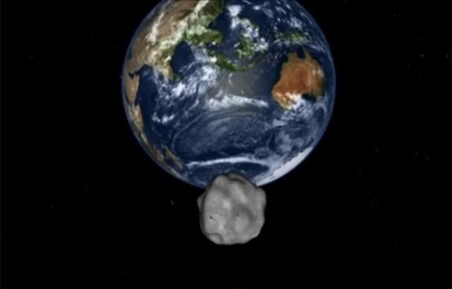Simulation par la Nasa de l'arrivée de l'astéroïde 2012-DA14 près de la Terre, le 15 février 2013. Simulation par la Nasa de l'arrivée de l'astéroïde 2012-DA14 près de la Terre, le 15 février 2013.