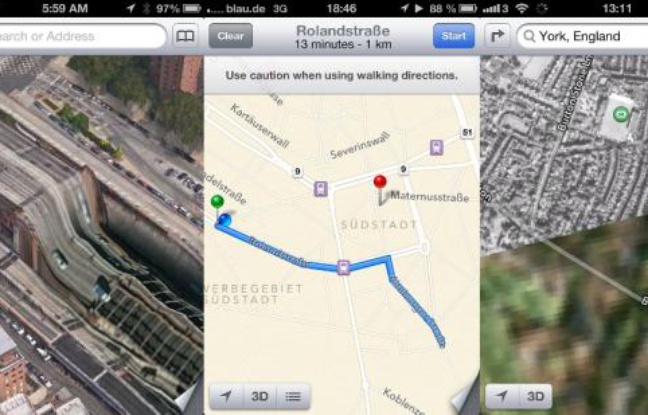 Des erreurs et des bugs du service Maps d'Apple qui remplace Google Maps sur iOS 6. Des erreurs et des bugs du service Maps d'Apple qui remplace Google Maps sur iOS 6.
